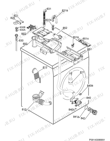 Взрыв-схема стиральной машины Electrolux EWP1475THW - Схема узла Hydraulic System 272